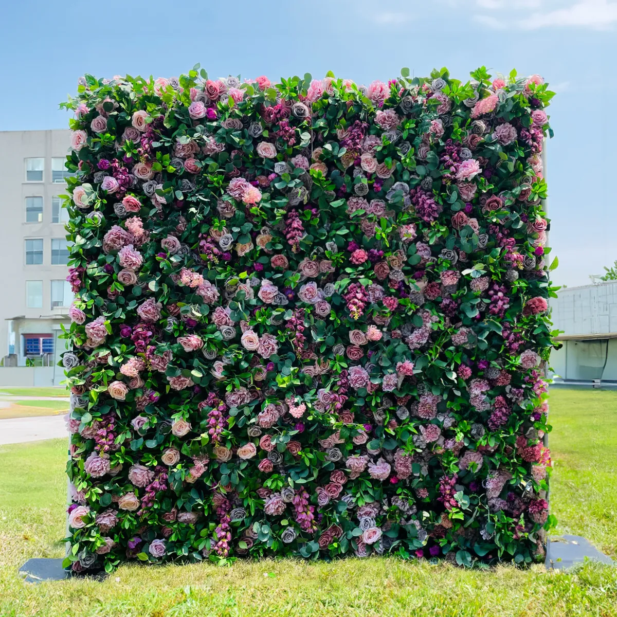 Colorful flower wall